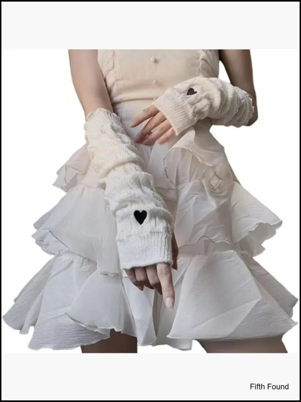 Knitted Fingerless Arm Warmers with Thumb Hole